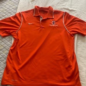 University of Illinois golf polo size L